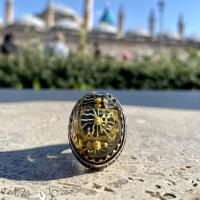 Gümüş Tasarım Ayasofya Camisi Figürlü Erkek Yüzük Takı