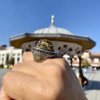 Gümüş Tasarım Ayasofya Camisi Figürlü Erkek Yüzük Takı