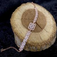 Gümüş Zirkon Baget Taşlı Model Trend Rosegold Bayan bileklik