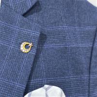 Gümüş Bayrak Ayyıldız Taşlı Erkek Bayan Rozet Yaka İğnesi Takı