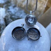 Gümüş Cevşen Ayetel Kürsi Nazar Duası Yazılı Muska Kolye takı