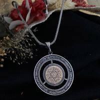 Gümüş Davut Yıldızı Süleyman Mührü Bayan Gümüş Kolye Takı