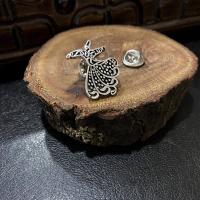 Gümüş Mevlana Semazen Figürlü Erkek Kadın Rozet Yaka İğnesi