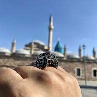 Gümüş Tasarım Ayasofya-i Kebir Camii Tasarımlı Erkek Yüzük