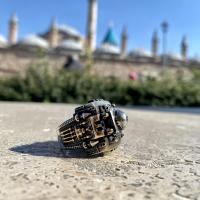 Gümüş Tasarım Ayasofya-i Kebir Camii Tasarımlı Erkek Yüzük
