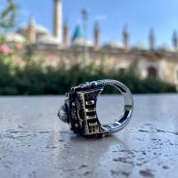 Gümüş Tasarım Ayasofya-i Kebir Camii Tasarımlı Erkek Yüzük