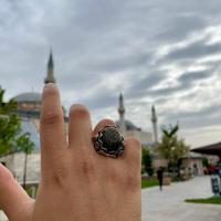 Gümüş Tasarım Davut Yıldızı Süleyman Mührü Erkek Yüzük Takı