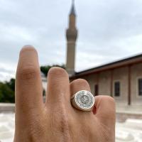 Gümüş Tasarım Fettah Rezzak Nas Felak dua yazılı Erkek Yüzük Takı
