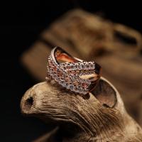 Gümüş baget zirkon taşlı model rose gold trend bayan yüzük takı