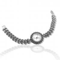 925 ayar gümüş El yapımı Tasarım margazit taşlı damla b Model trend aksesuar Bayan kol saat