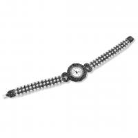 925 ayar gümüş El yapımı Tasarım margazit taşlı incili Model trend aksesuar Bayan kol saat