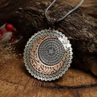 Gümüş özel tasarım Esmaül Hüsna yazılı dualı madalyon trend bayan kolye takı