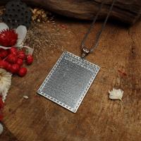 Gümüş özel tasarım Sekine Duası Hilye-i Şerif duası yazılı Bayan madalyon Kolye takı